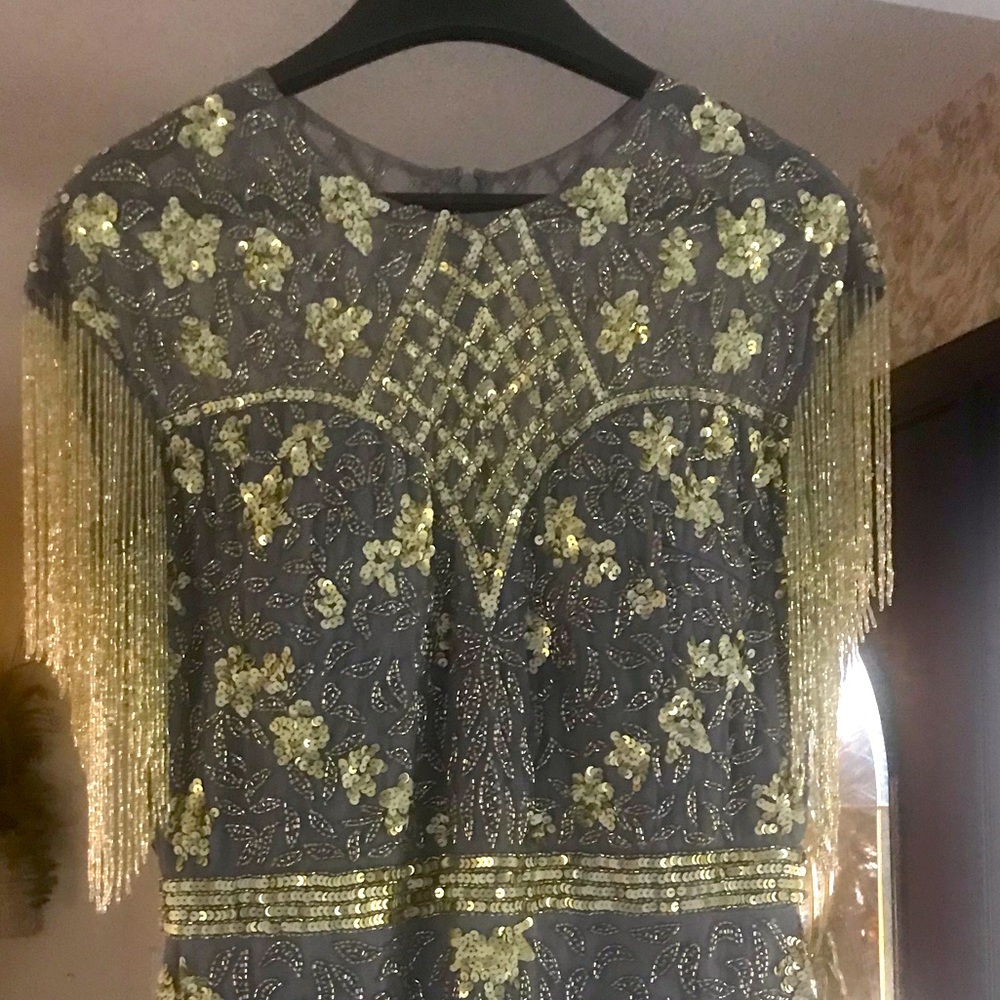 Original Mac Duggal Beaded Gown
